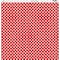 Paper Café White & Red Reverse Mini Dot 12" x 12" Cardstock, 15 Sheets